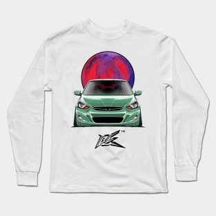 hyundai accent stanced eco green Long Sleeve T-Shirt